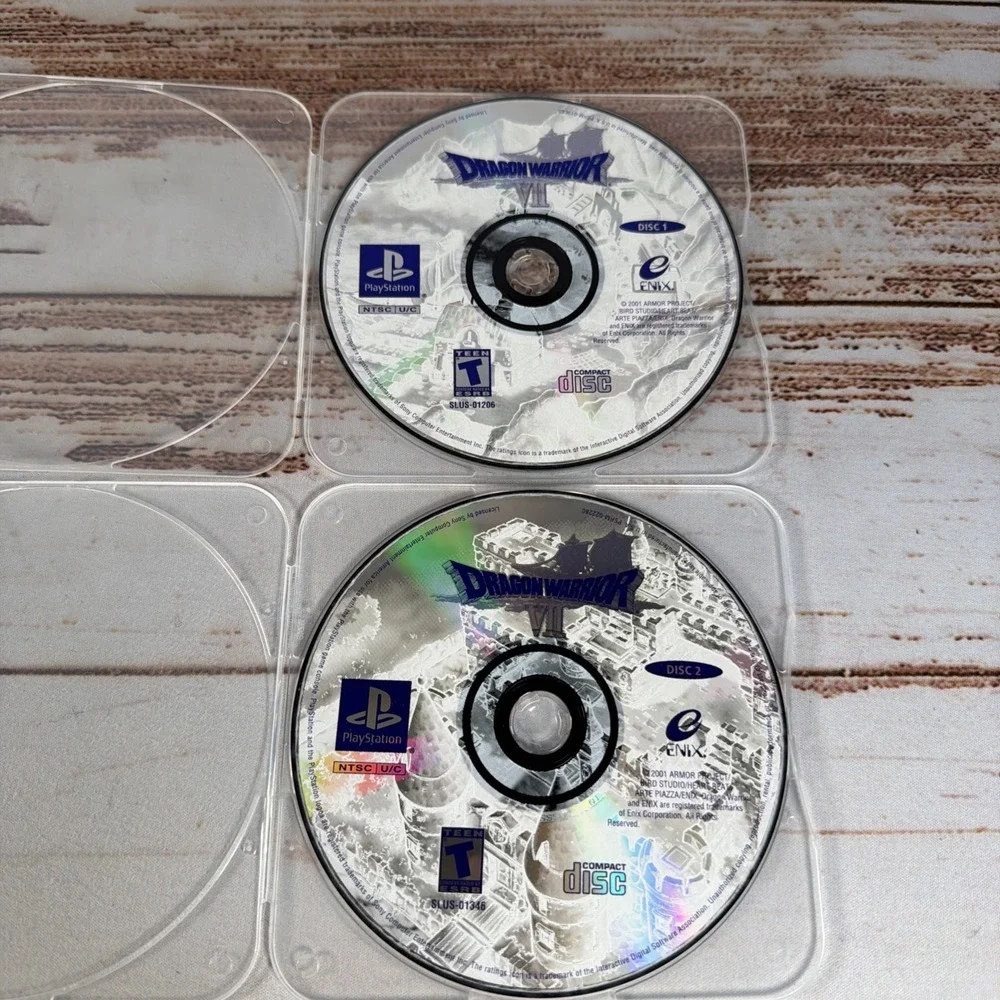 Dragon Warrior VII PS1 PlayStation 1 Game Discs Only Tested RPG Used